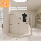 服装 店隔断陈列架 店展示架中岛弧形上墙架不锈钢网红女装