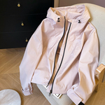 小C家 粉色连帽夹克冲锋衣女2026春季新款宽松休闲小个子百搭外套