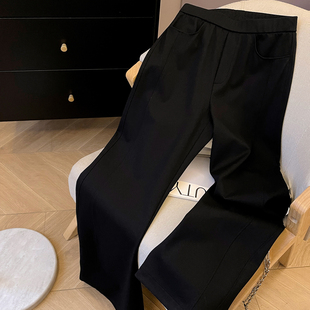 黑色微喇裤 休闲裤 女2026新款 弹力高腰垂感显瘦喇叭裤 子 春款 小C家
