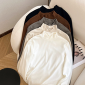 小C家半高领柔软舒适打底衫 T恤潮 显瘦保暖内搭长袖 女秋冬新款 修身