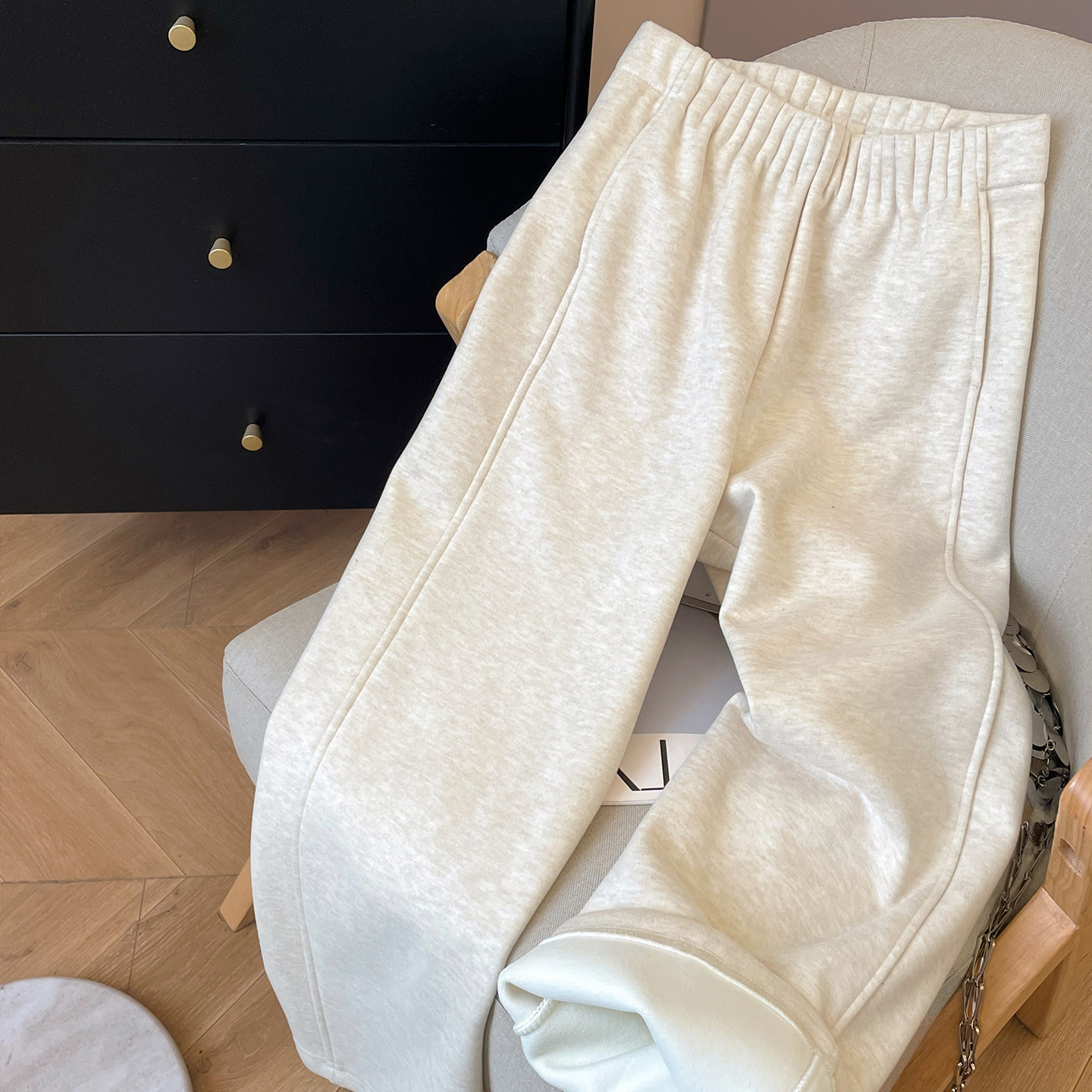 小C家 醋酸羊毛阔腿裤女2025新款冬加厚加绒垂感软糯糯米裤九分裤,女装/女士精品,休闲裤,淘宝优惠券,粉丝福利购,淘宝优惠卷