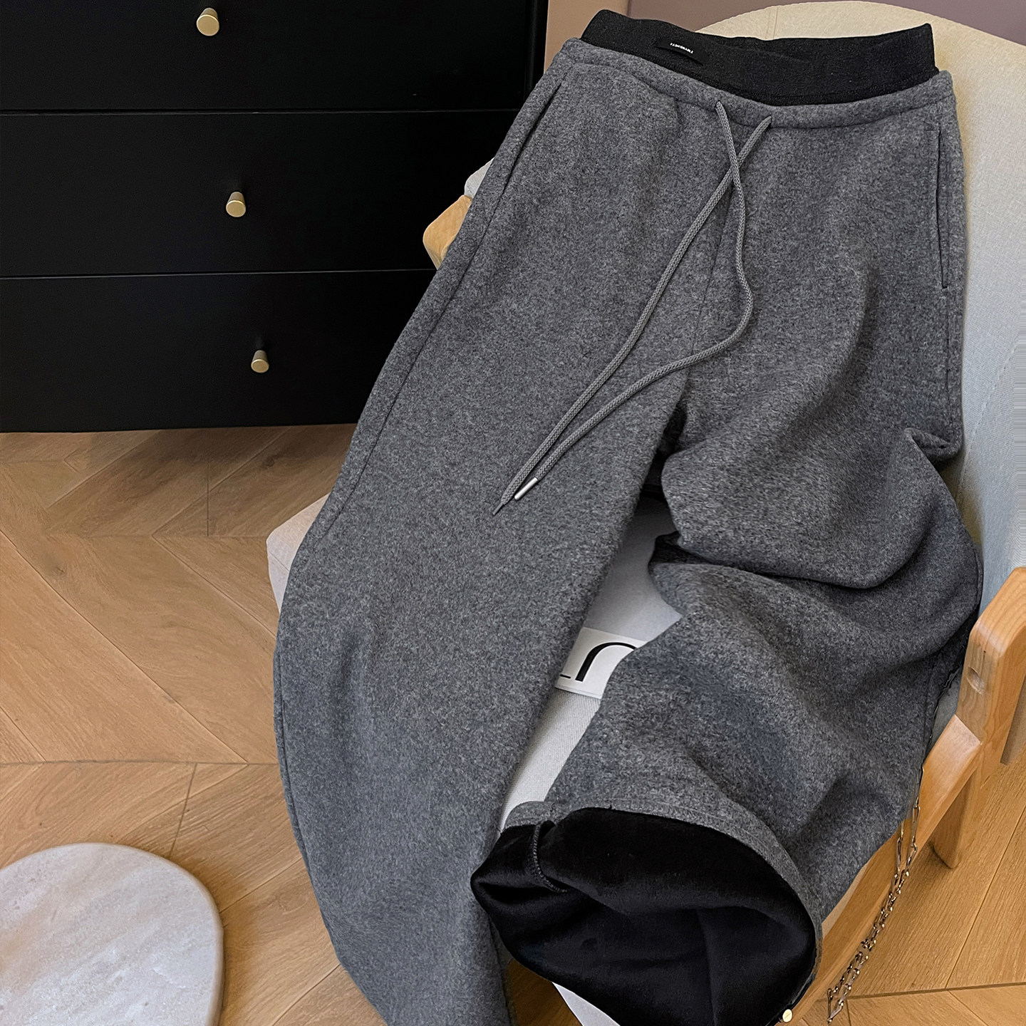 高腰休闲长裤2025新款加绒糯米裤