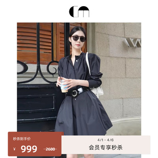 长袖 COMME MOI吕燕设计师春夏女装 廓形泡泡袖 连衣裙 衬衫