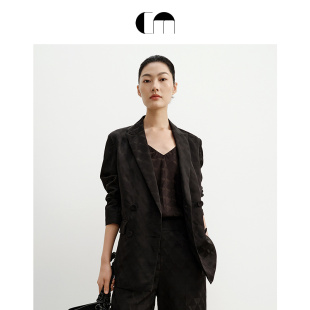 COMME 几何提花V领性感吊带背心 MOI吕燕设计师早春女装