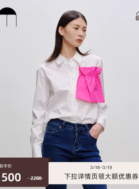[秀场同款]COMME MOI吕燕设计师早春女士气质小众长袖衬衫