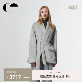 MOI吕燕设计师早春堆领大衣羊驼毛外套泰迪服 COMME 秀场同款
