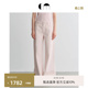 MOI吕燕设计师女粉色简约直筒毛边牛仔裤 陈数同款 COMME