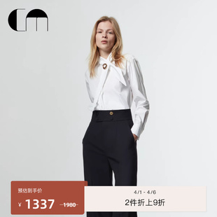 COMME MOI吕燕设计师春夏女领口系带通勤盐系衬衫 李一桐同款