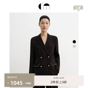 经典 COMME 双排扣西装 女装 极简外套 MOI吕燕设计师早春款