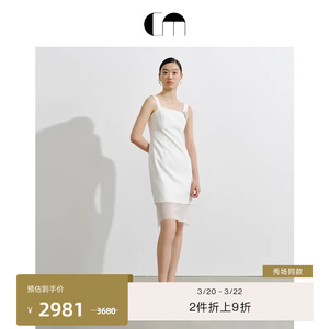 [秀场同款]COMME MOI吕燕设计师早春女立体花装饰轻礼服连衣裙