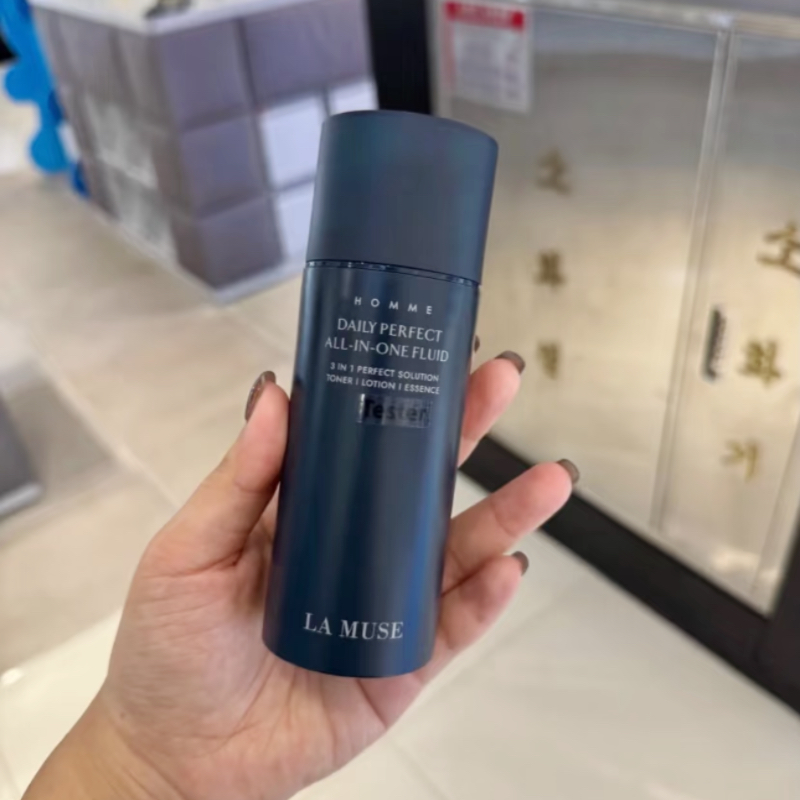 韩国LAMUSE 男士多功能修护乳爽肤水乳液精华三合一欧巴人手一瓶