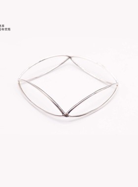 倪上设计简约女银手镯原创精致