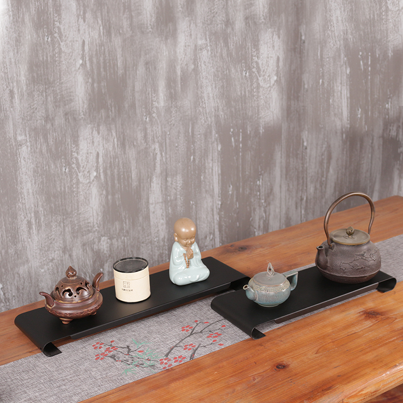 日式铁艺托盘收纳桌展示茶道配件