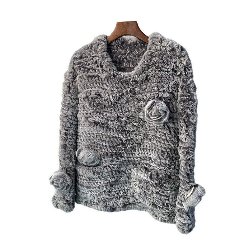 『龙猫山茶花』整皮獭兔毛毛双面编织皮草外套女冬新款宽松套头特,女装/女士精品,皮草,淘宝优惠券,粉丝福利购,淘宝优惠卷