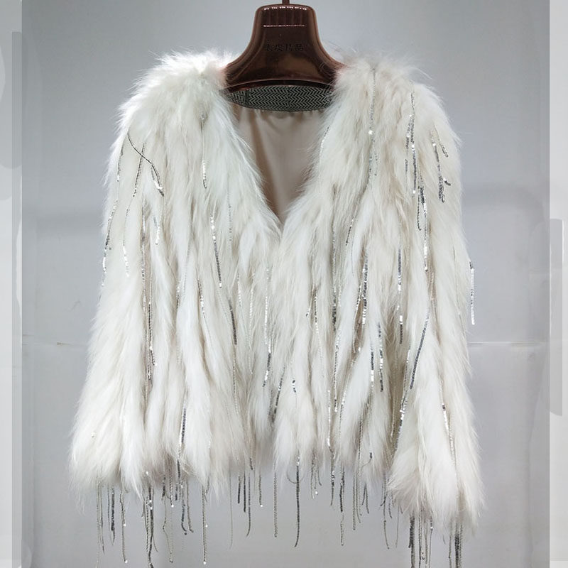 2025秋冬新款真毛貉子毛编织外套短款皮草大衣女长袖时尚年轻款特,女装/女士精品,皮草,淘宝优惠券,粉丝福利购,淘宝优惠卷