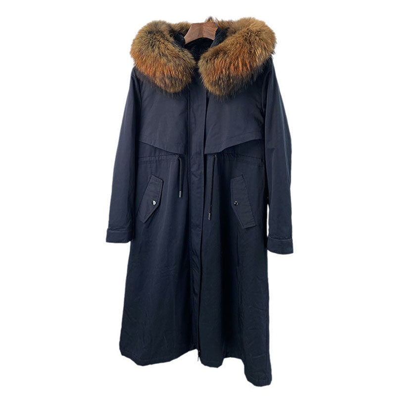 貉子毛女冬新獭兔毛内胆皮草外套女可拆卸中长款派克连帽大衣 k19,女装/女士精品,皮草,淘宝优惠券,粉丝福利购,淘宝优惠卷
