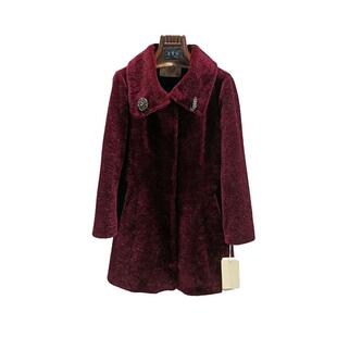 年轻妈妈高端羊羔毛皮草外套女冬季颗粒羊剪绒大衣中长款收腰显瘦