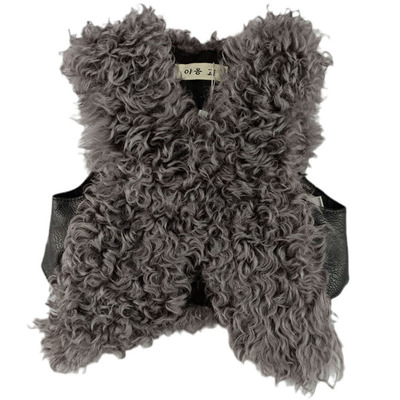 洋气外搭羊羔毛皮草马甲夹背心