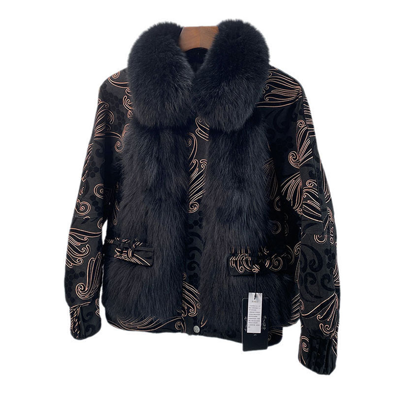 欧货女士真皮短款皮衣夹克翻领