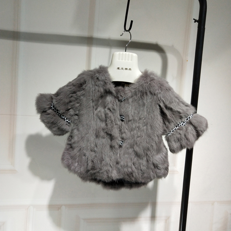 加厚公主儿童皮草外梨花头