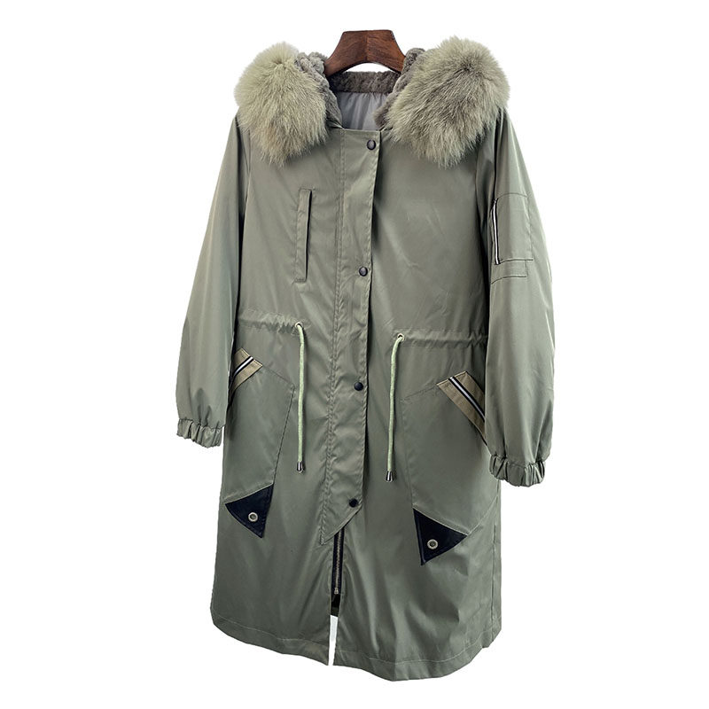 时尚内胆派克服新款秋冬宽松狐狸毛连帽獭兔毛皮草外套女特价 k66,女装/女士精品,皮草,淘宝优惠券,粉丝福利购,淘宝优惠卷