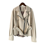 真皮皮衣女外套2025春秋冬新款 宽松头层绵羊皮风衣收腰修身 特V17