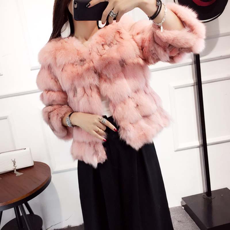 2025新款海宁皮草狐狸毛狐狸头毛皮草外套时尚短款女反季清仓包邮,女装/女士精品,皮草,淘宝优惠券,粉丝福利购,淘宝优惠卷