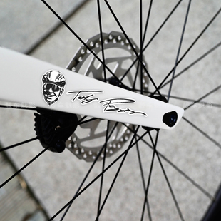 魅影车贴 波加查人物签名环法环意冠军车手 公路车反光贴头盔贴