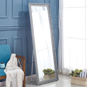 简约卧室贴墙移动全身镜