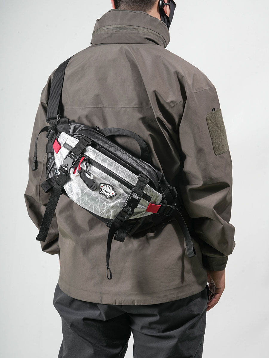 SANDPIPER TRIPLE CROSSBODY BAG FUNCTIONAL WIND TACTICAL CROSSBODY MENS CHEST BAG COMMUTING QUICK RESPONSE BACKPACK HEAD WOLF DGM-05