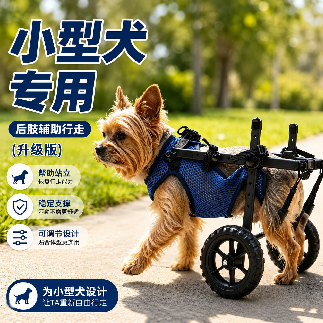 宠物推车狗狗轮椅后肢残疾瘫痪车