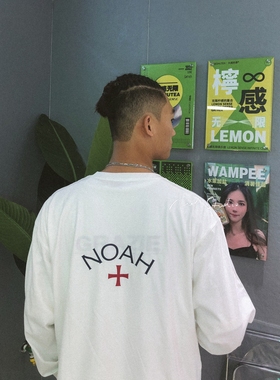 NOF studio 全棉长袖初代前后十字基础款长袖宽松百搭