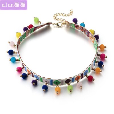 ChokerNecklacePomponBall