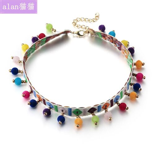 ChokerNecklacePomponBall