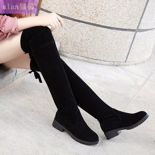 High 长靴 Winter Shoes Warm Heels Women boots Knee size Plus