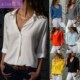 Blouse Ladies shirt Women Chiffon Sexy size big Summer 8XL