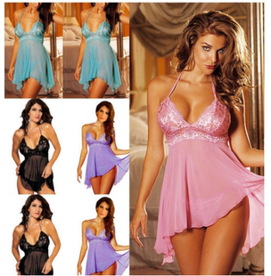 women plus size mini dress lingerie set lace nightwear ladys