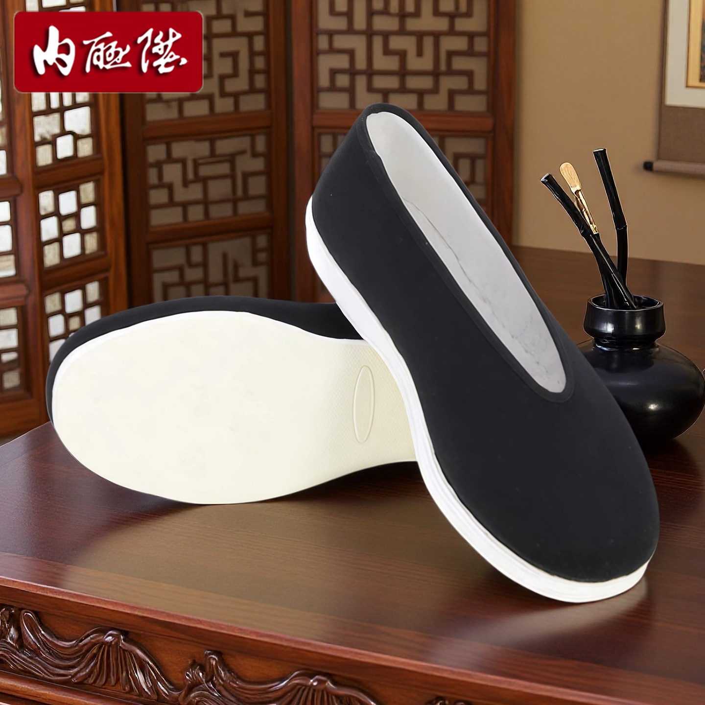 内联升小元口老北京布鞋千底贴胶图片