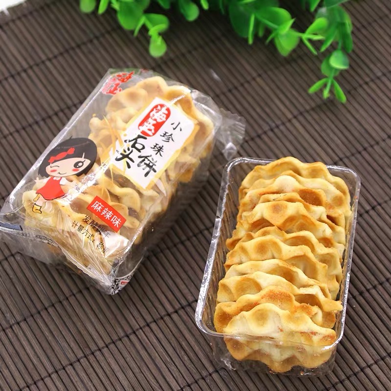 海玉小石头饼整箱原味麻辣椒盐味图片