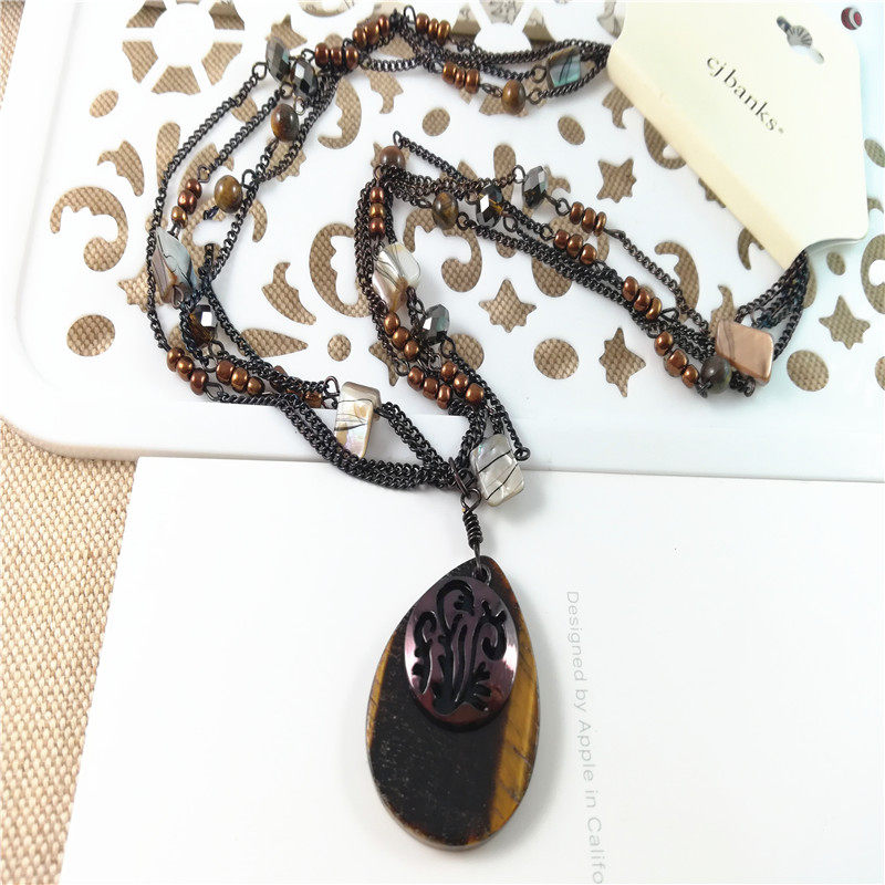 B71 Exaggeration Texture multi-storey Stony shell Necklace sweater chain Trend Street beat jewelry Drum Jewelryin the Accessories/Fashion Jewelry, Necklace  category - from Buy2taobao.com to provide professional Taobao agent buy service