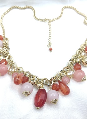 气质简约树脂珠项链欧美流行时尚百搭女项饰 质感短款锁骨链潮g25