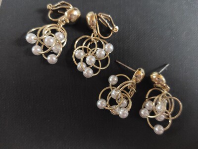 气质仿珍珠耳钉时尚日韩流行百搭学生耳饰饰品个性简约耳夹女T11