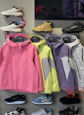 李宁女子户外CF溯万龙甲2026新款反光防风宽松单层冲锋衣AEMW014