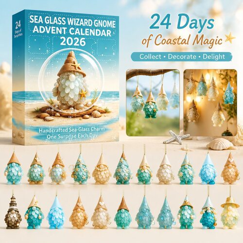 Sea Glass Wizard Gnome 海玻璃地精圣诞节降临日历盲盒 海岸主题