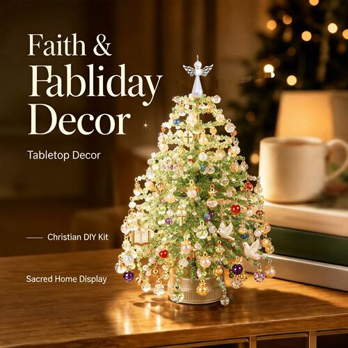 新款DIY Beaded Christmas Tree Kit 手工DIY串珠圣诞树套装