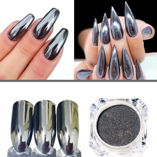 进口指甲钨钢镜面光亮瓶装闪粉