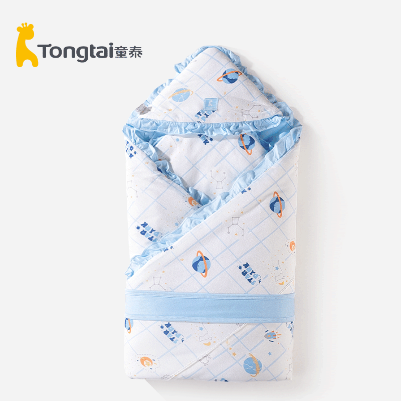 童泰新生儿抱被纯棉秋冬加大包被