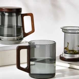 茶杯男士泡茶专用茶水分离主人杯2025新款高端个人专用玻璃杯套装