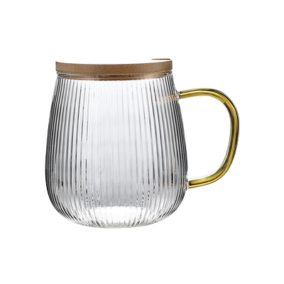 耐热玻璃茶杯条纹水杯