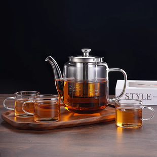 茶壶泡茶家用2026新款大容量玻璃煮茶器茶水分离加厚耐热茶具单壶